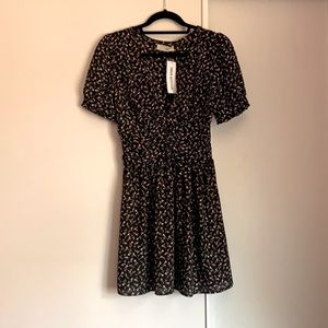 Urban Outfitters Floral Print Black Dress